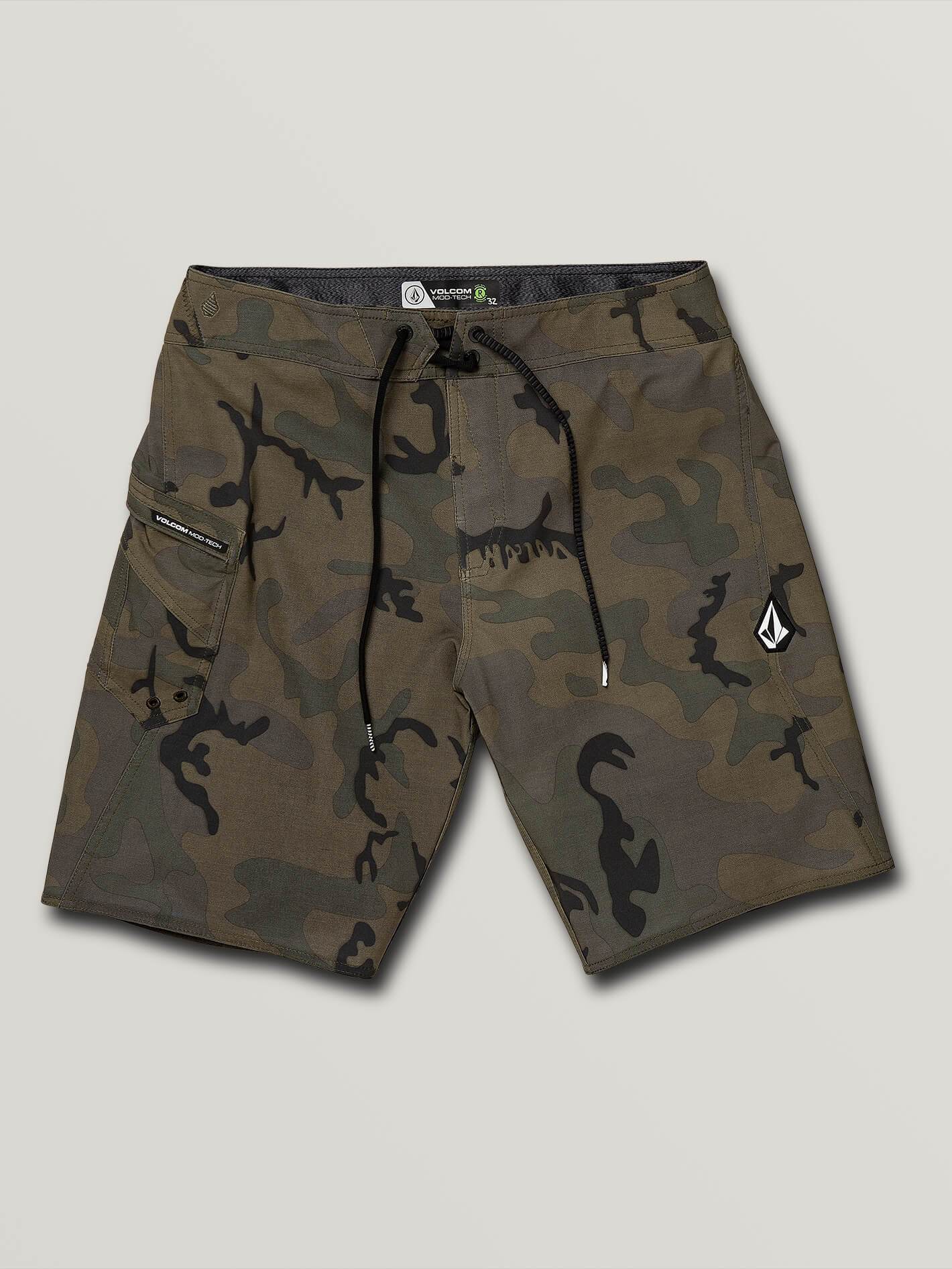 Lido Solid Mod 20" Boardshort  - Camouflage