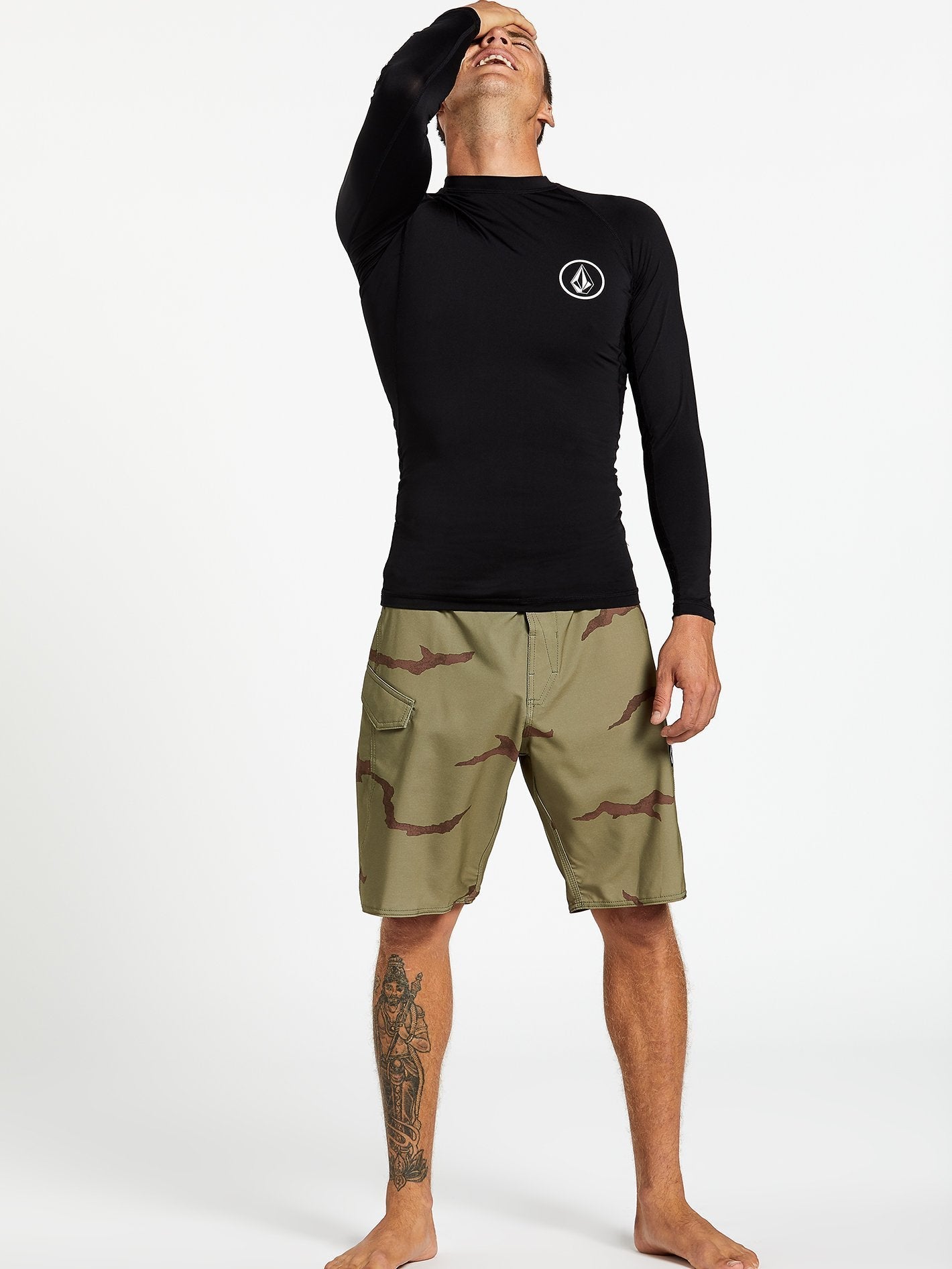 Lido Solid Mod 20" Boardshort - Light Army