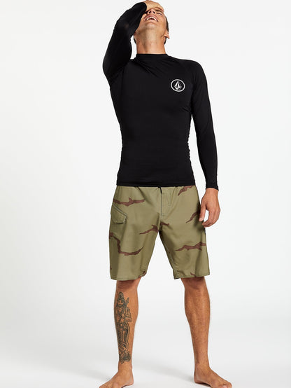 Lido Solid Mod 20" Boardshort - Light Army