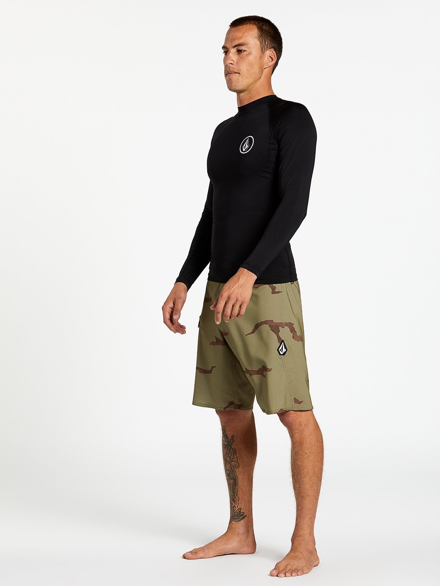 Lido Solid Mod 20" Boardshort - Light Army