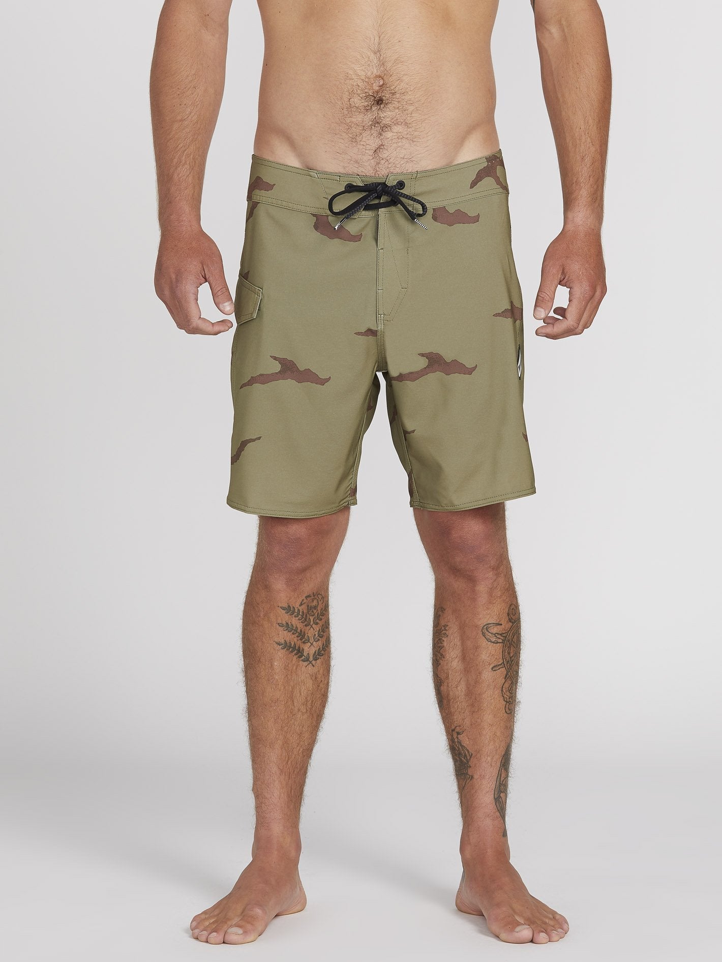 Lido Solid Mod 18" Boardshort - Light Army
