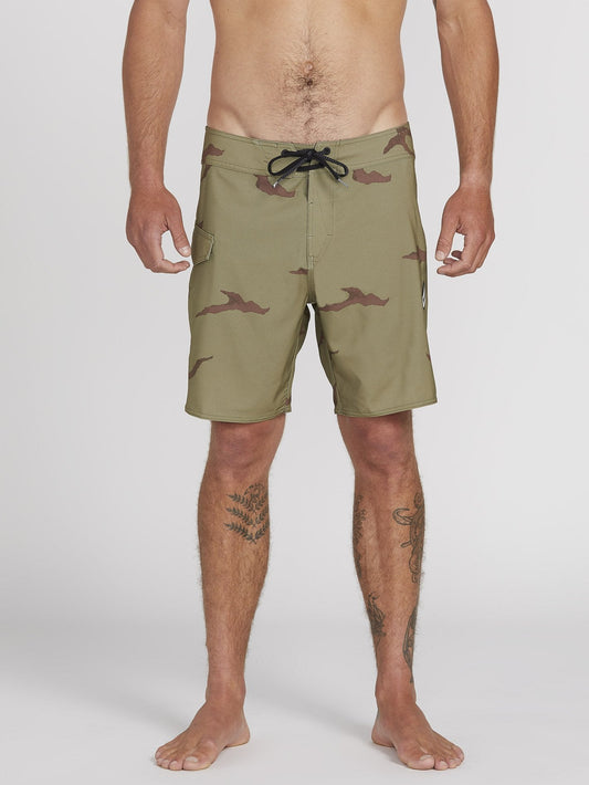 Lido Solid Mod 18" Boardshort - Light Army
