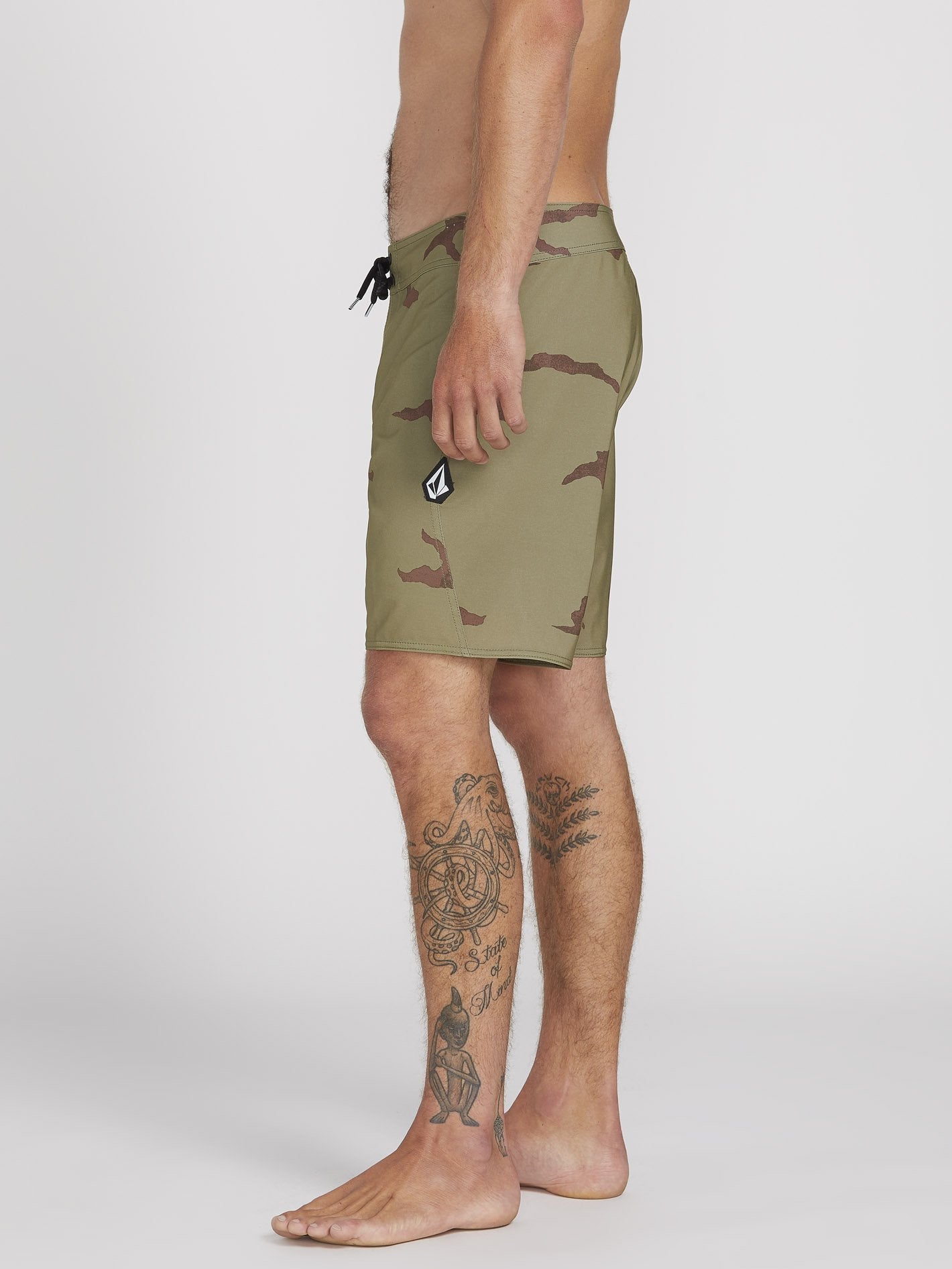 Lido Solid Mod 18" Boardshort - Light Army