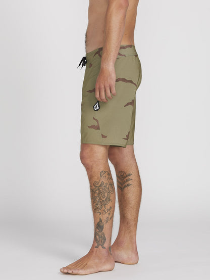 Lido Solid Mod 18" Boardshort - Light Army