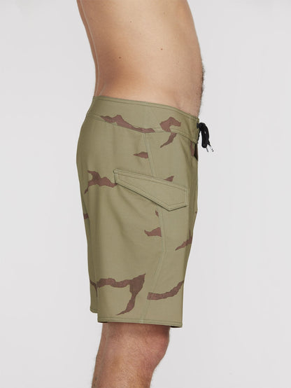 Lido Solid Mod 18" Boardshort - Light Army