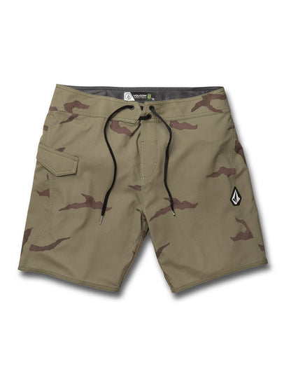 Lido Solid Mod 18" Boardshort - Light Army