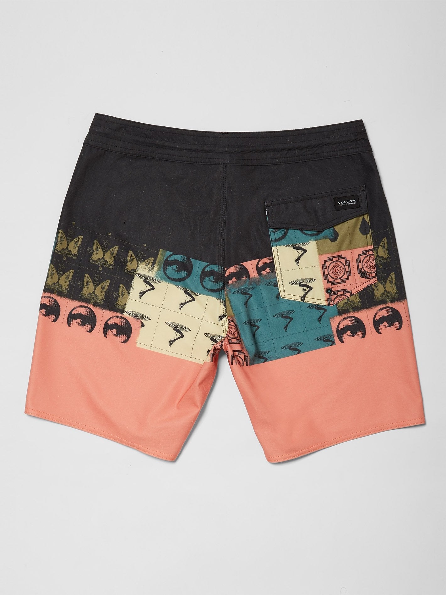 Tropic Blotter Panel 18" Boardshort - Black