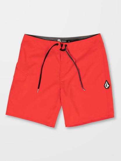 Lido Solid Mod 18" Boardshort - RIBBON RED