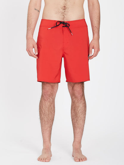 Lido Solid Mod 18" Boardshort - RIBBON RED