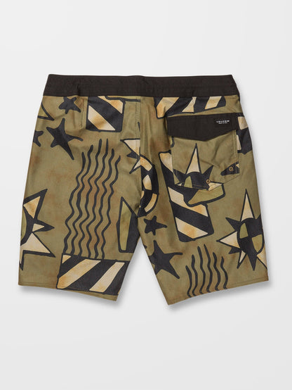 Geo Stoney 19" Boardshort - SERVICE GREEN