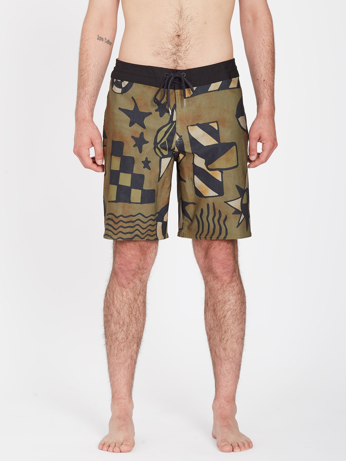 Geo Stoney 19" Boardshort - SERVICE GREEN