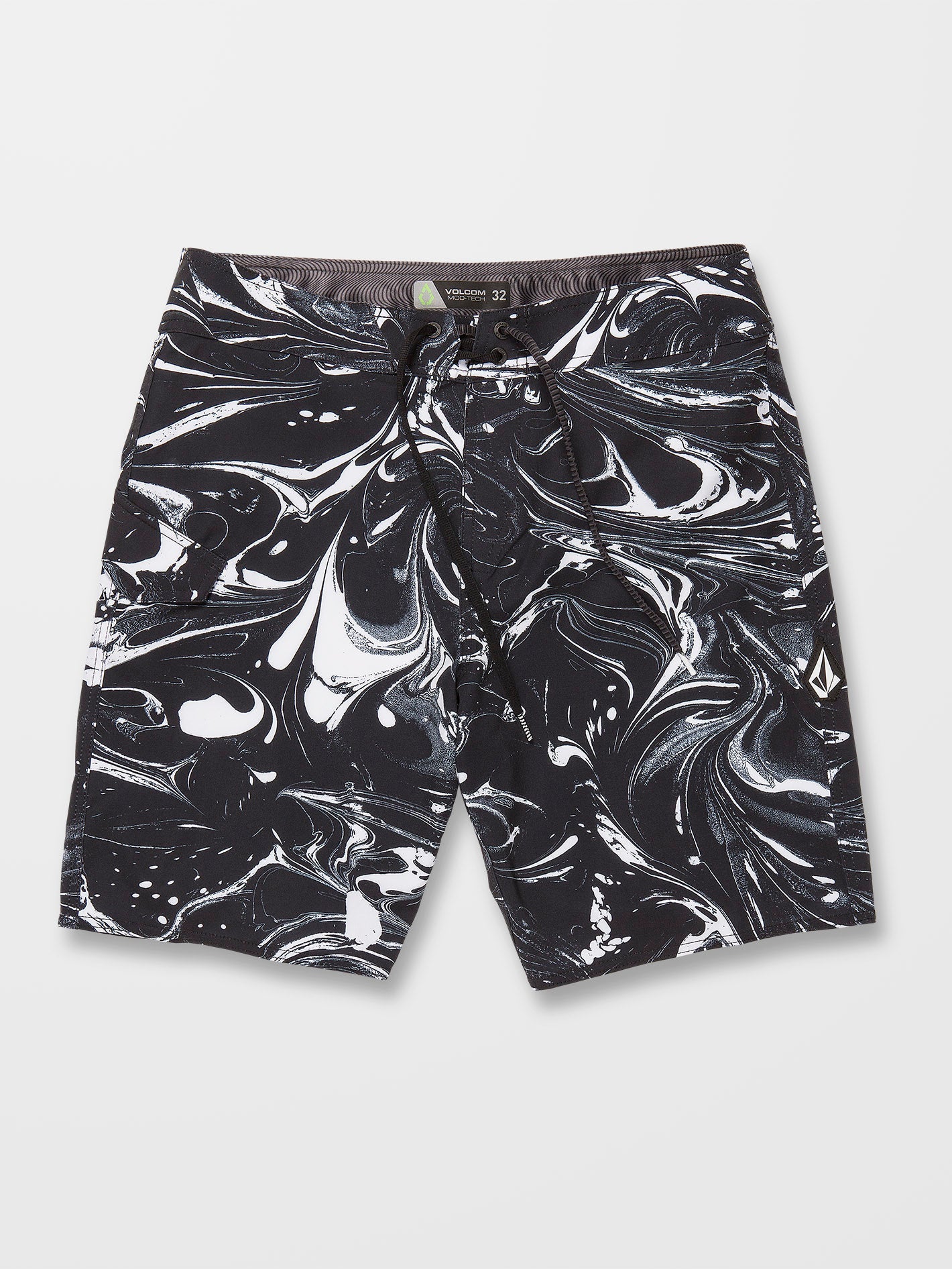 Marble Mod 19" Boardshort - BLACK