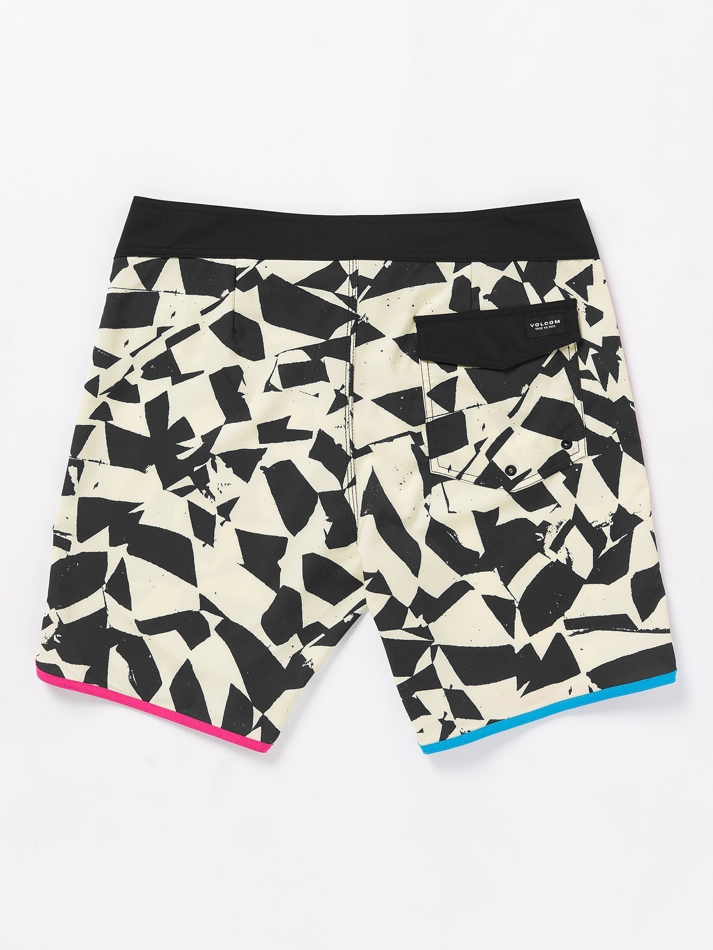 Lido Print Scallop Mod 19" Boardshort - BLACK WHITE