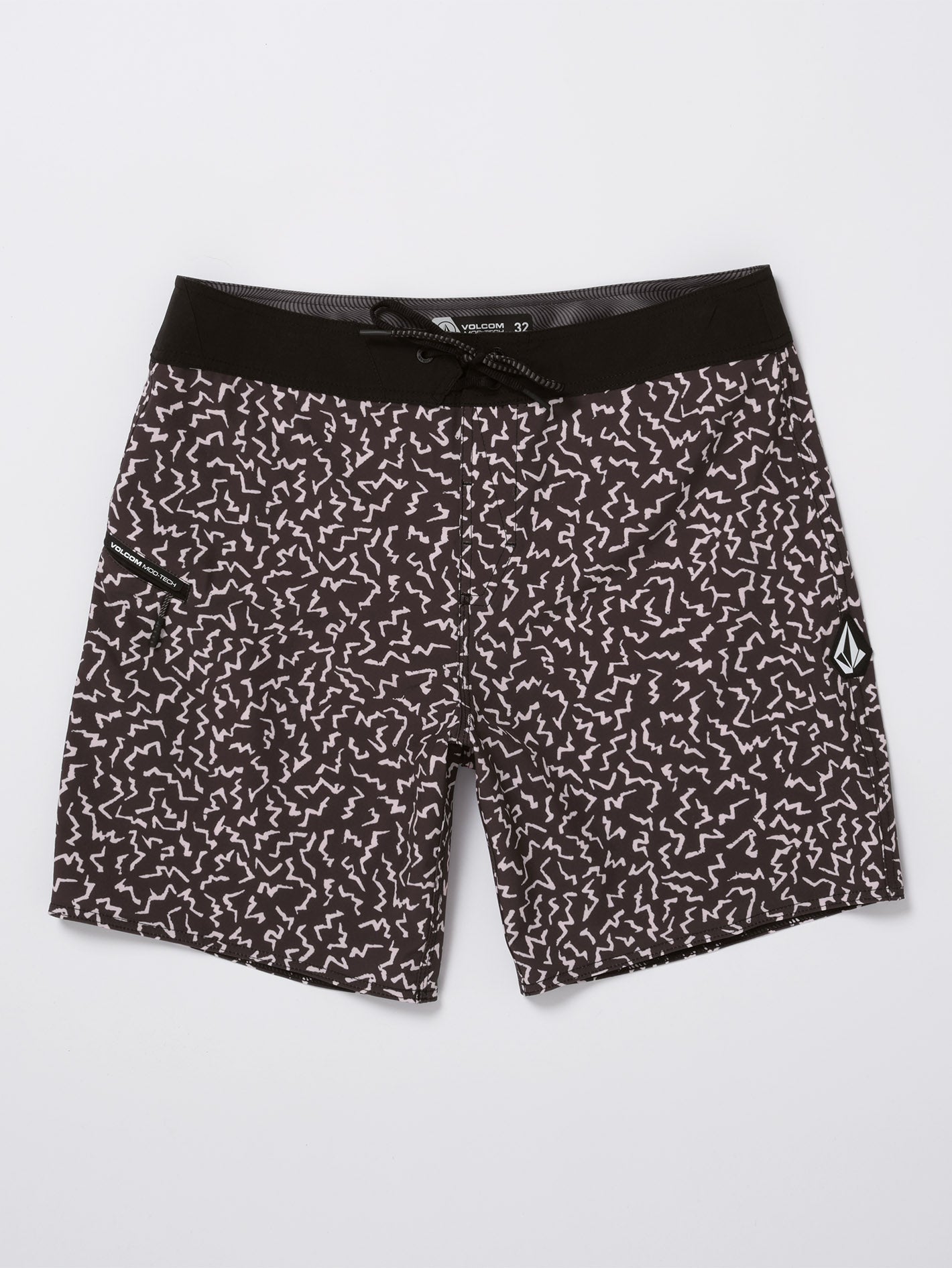 Asphalt Beach Mod 18" Boardshort - BLACK