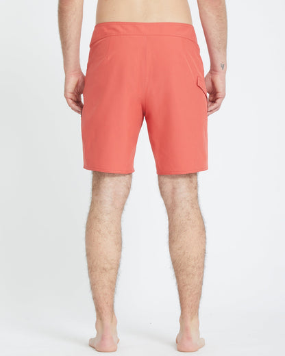 Lido Solid Mod 18" Boardshort - CRANBERRY
