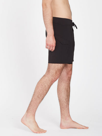 Lido Solid Mod 16" Boardshort - BLACK