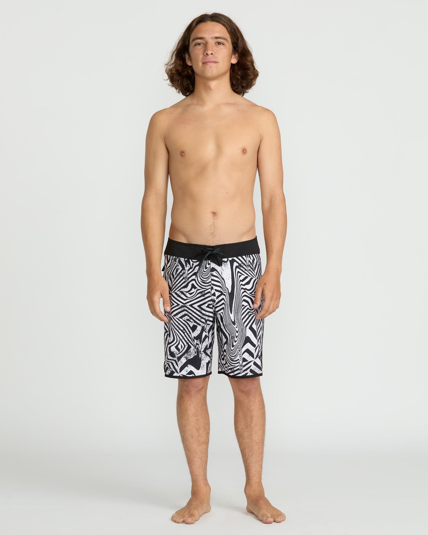 Infuse Scallop Mod 19" Boardshort - White Black