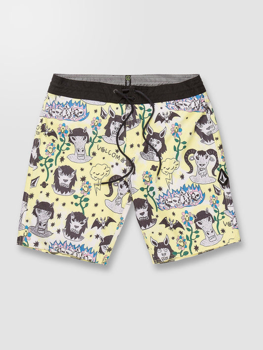 Surf Vitals Ozzy Stoney 19" Boardshort - GLIMMER YELLOW