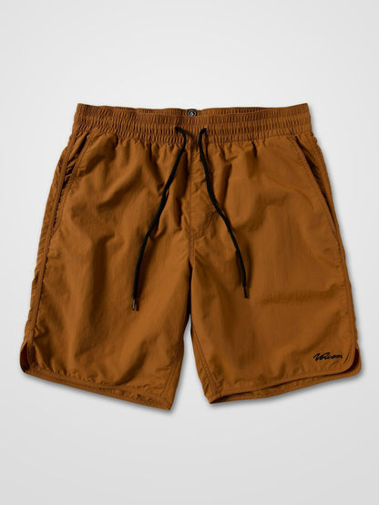Eddison Elastic Waist Shorts 18" - Golden Brown