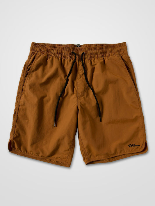 Eddison Elastic Waist Shorts 18" - Golden Brown