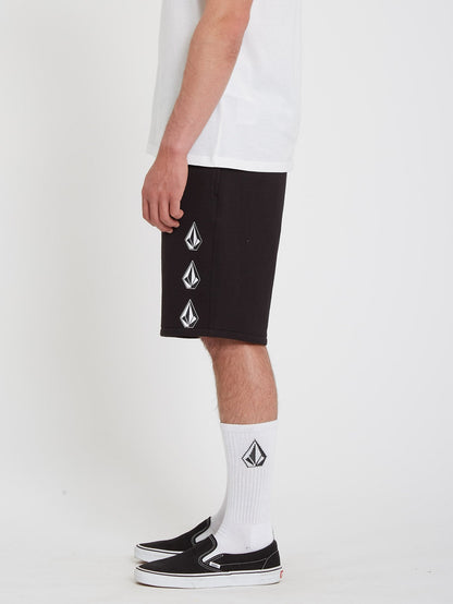 Iconic Stone Fleece Short - BLACK