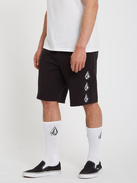 Iconic Stone Fleece Short - BLACK