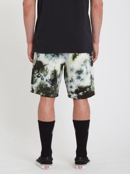Iconic Stone Plus Fleece Short - LIME TIE DYE