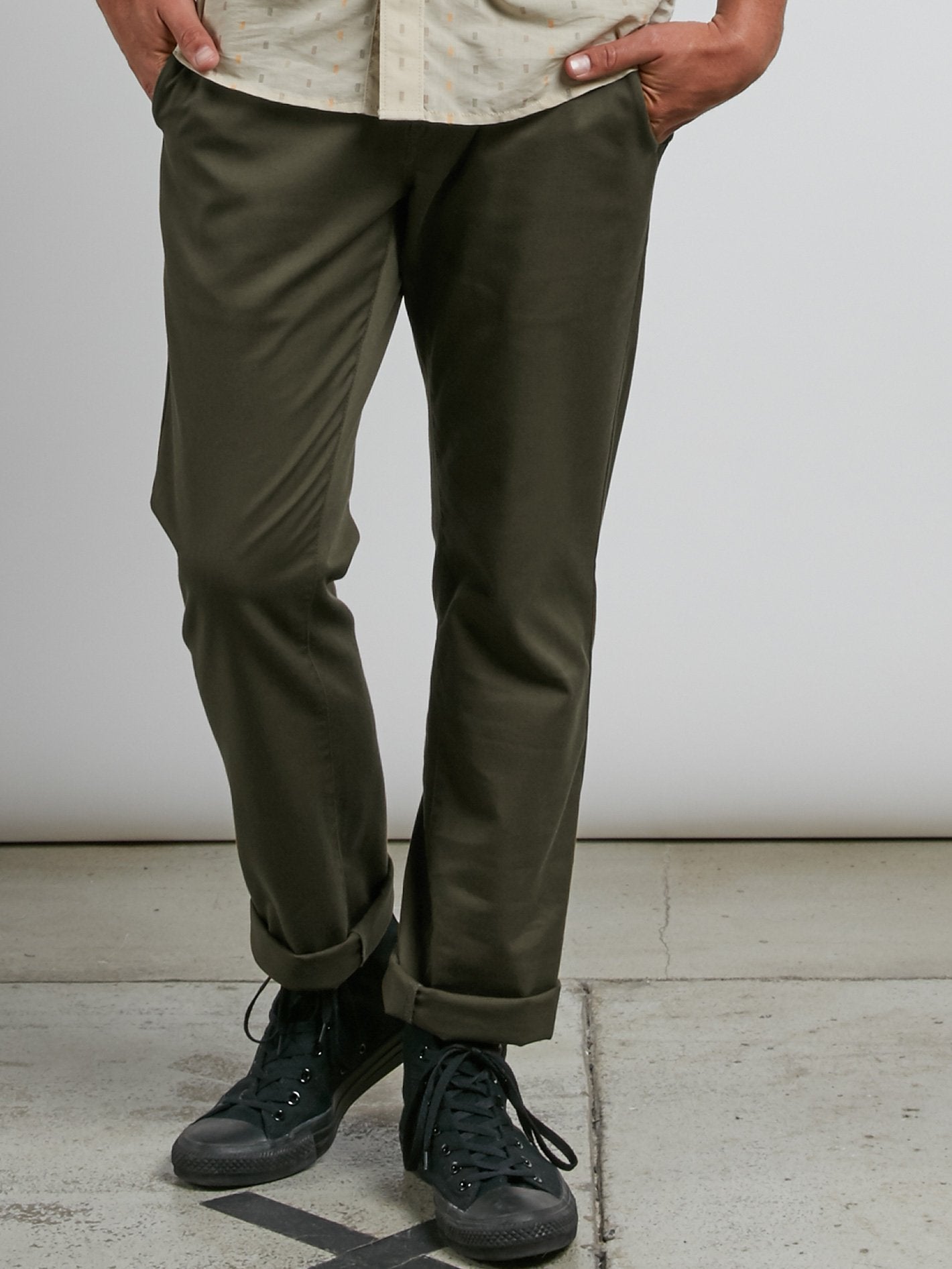 Frickin Modern Stretch Trousers - Seaweed Green