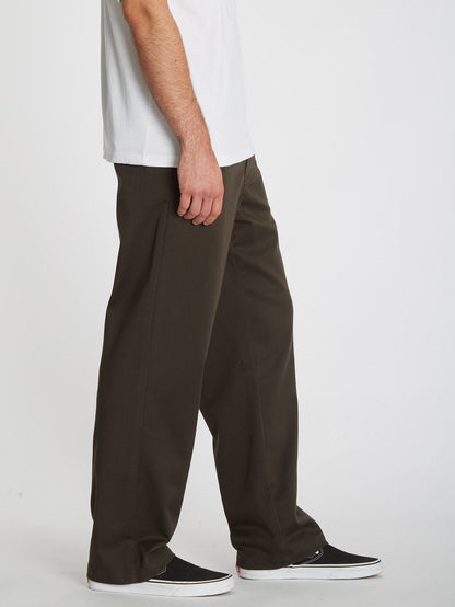 Loose Truck Chino Trousers - RINSED BLACK