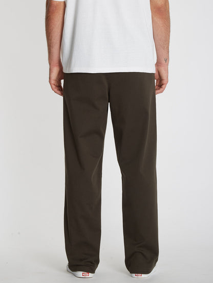 Loose Truck Chino Trousers - RINSED BLACK