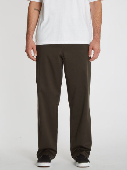 Loose Truck Chino Trousers - RINSED BLACK