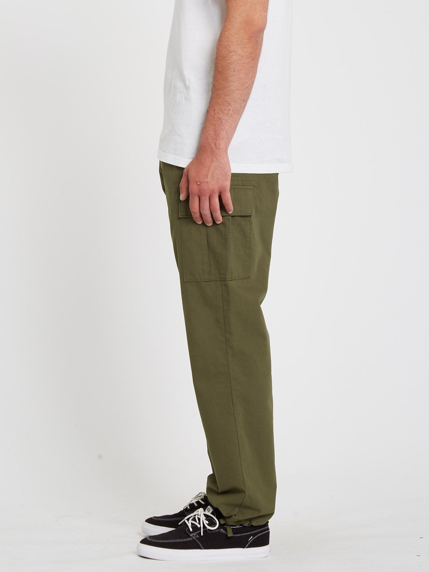 March Cargo Slub Trousers - MILITARY