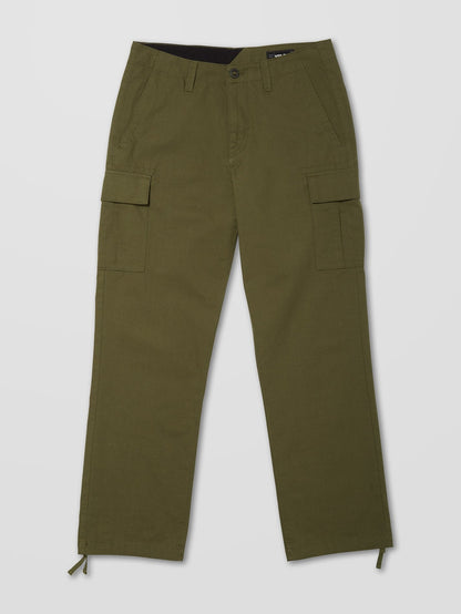 March Cargo Slub Trousers - MILITARY