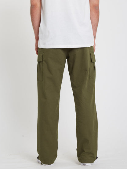 March Cargo Slub Trousers - MILITARY