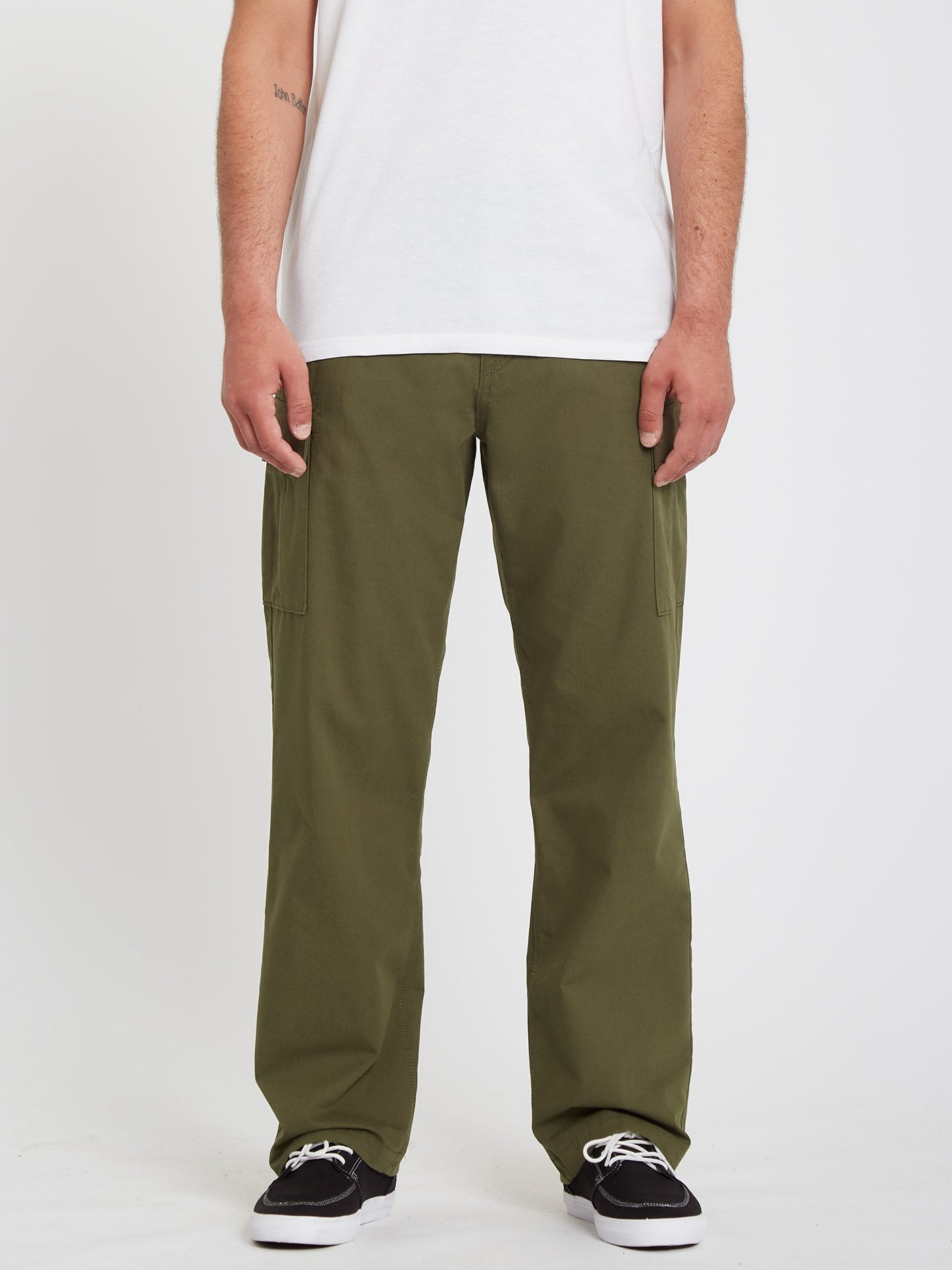 March Cargo Slub Trousers - MILITARY