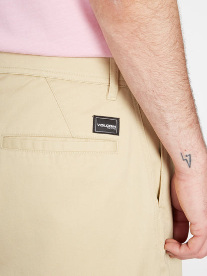 Pleated Chino Trousers - ALMOND