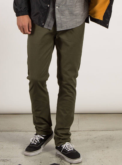 VSm Gritter Modern Tapered Chino Pants - Military