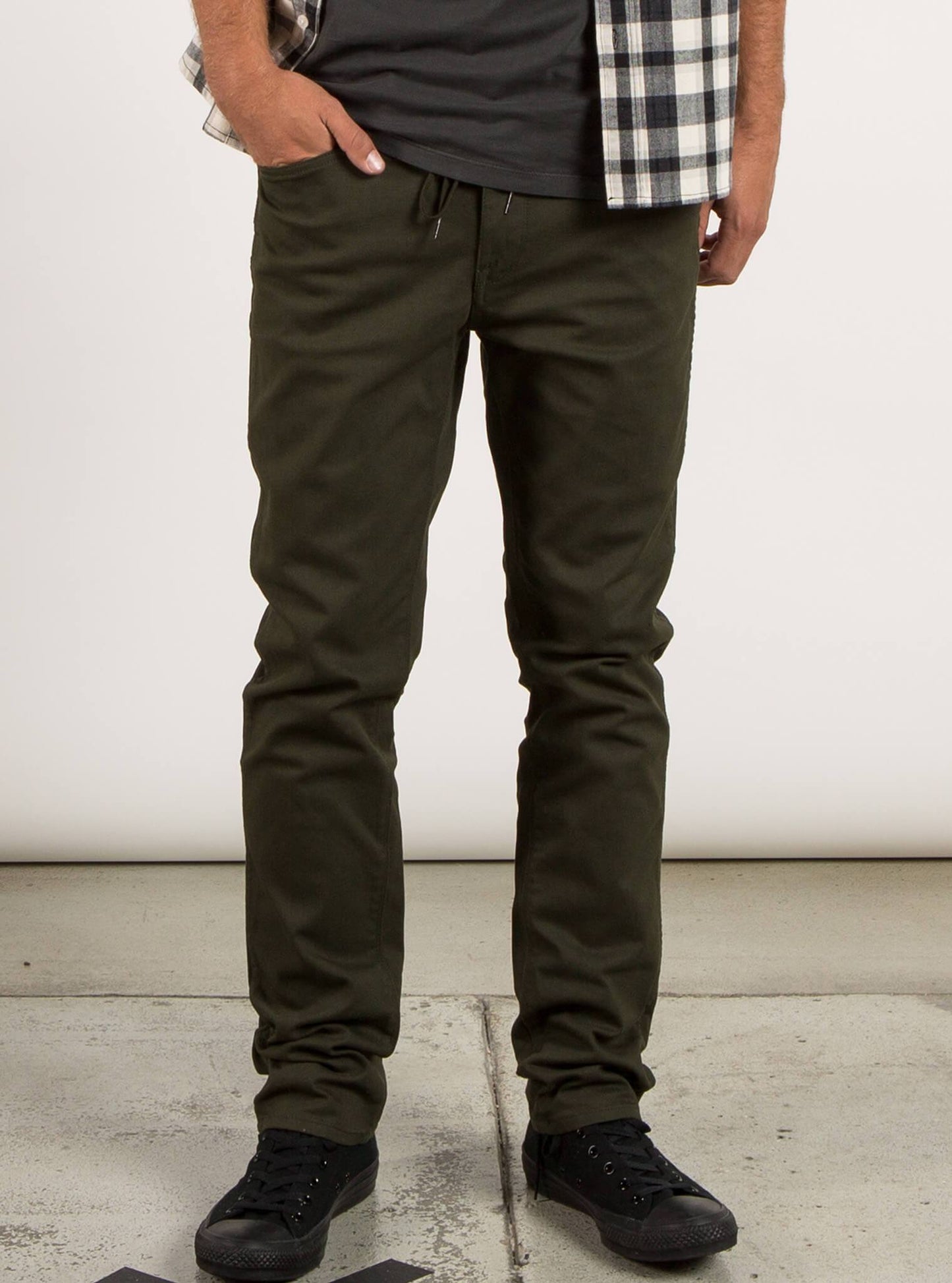 VSm Gritter Slim Chino Pants - Dark Green