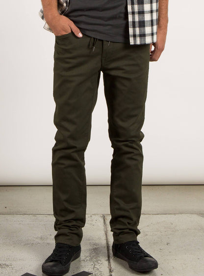 VSm Gritter Slim Chino Pants - Dark Green