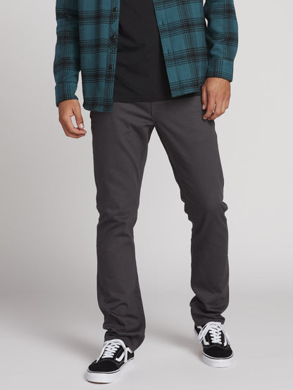 Vorta 5 Pocket Slub Trousers - Asphalt Black