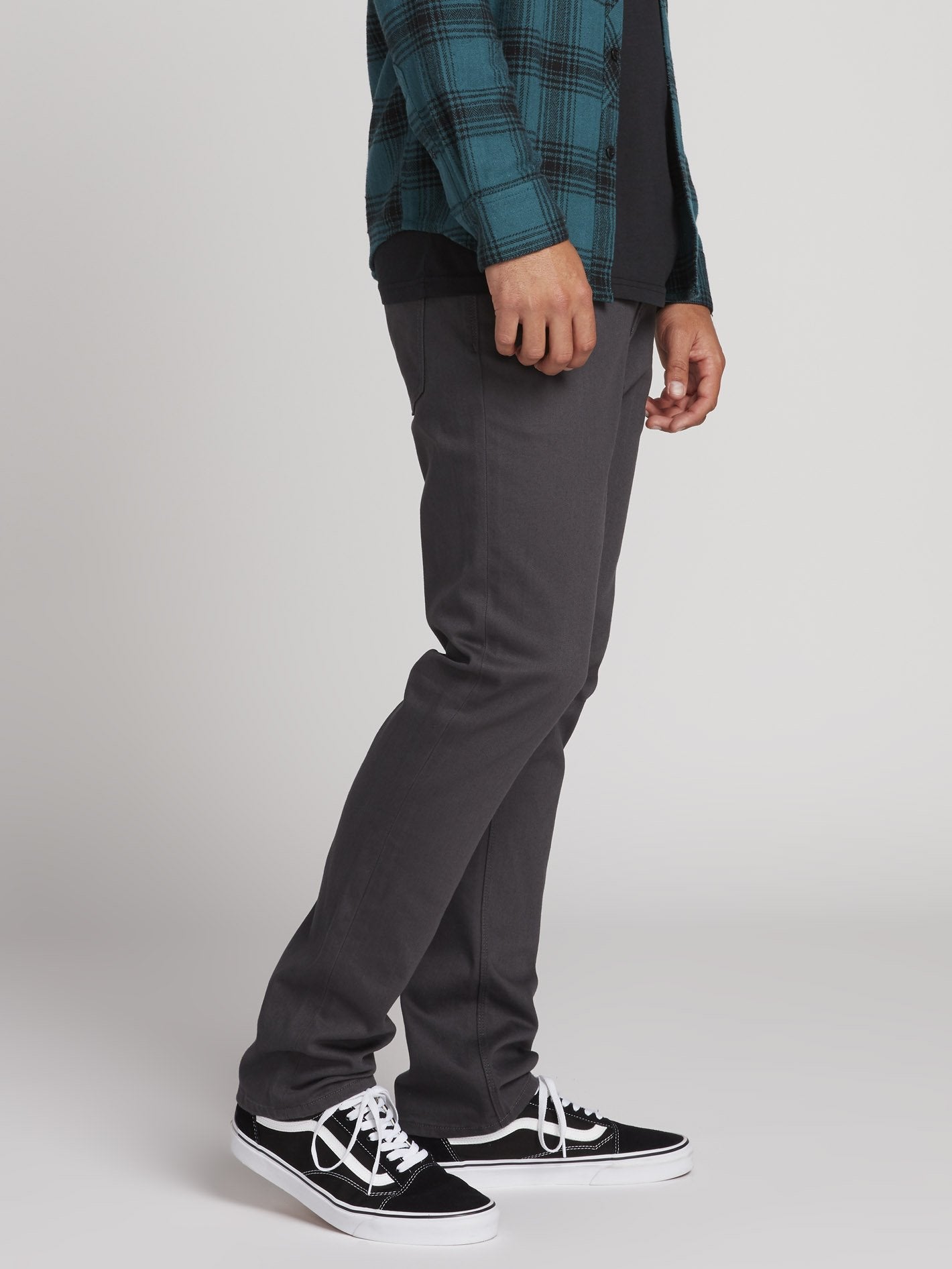 Vorta 5 Pocket Slub Trousers - Asphalt Black