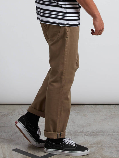 Vorta 5 Pocket Slub Slim Fit Jeans - Grain