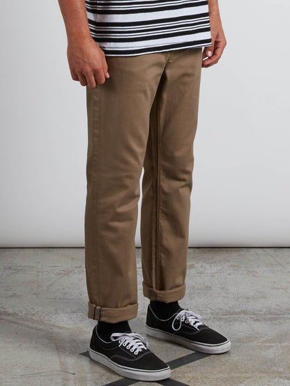 Vorta 5 Pocket Slub Slim Fit Jeans - Grain