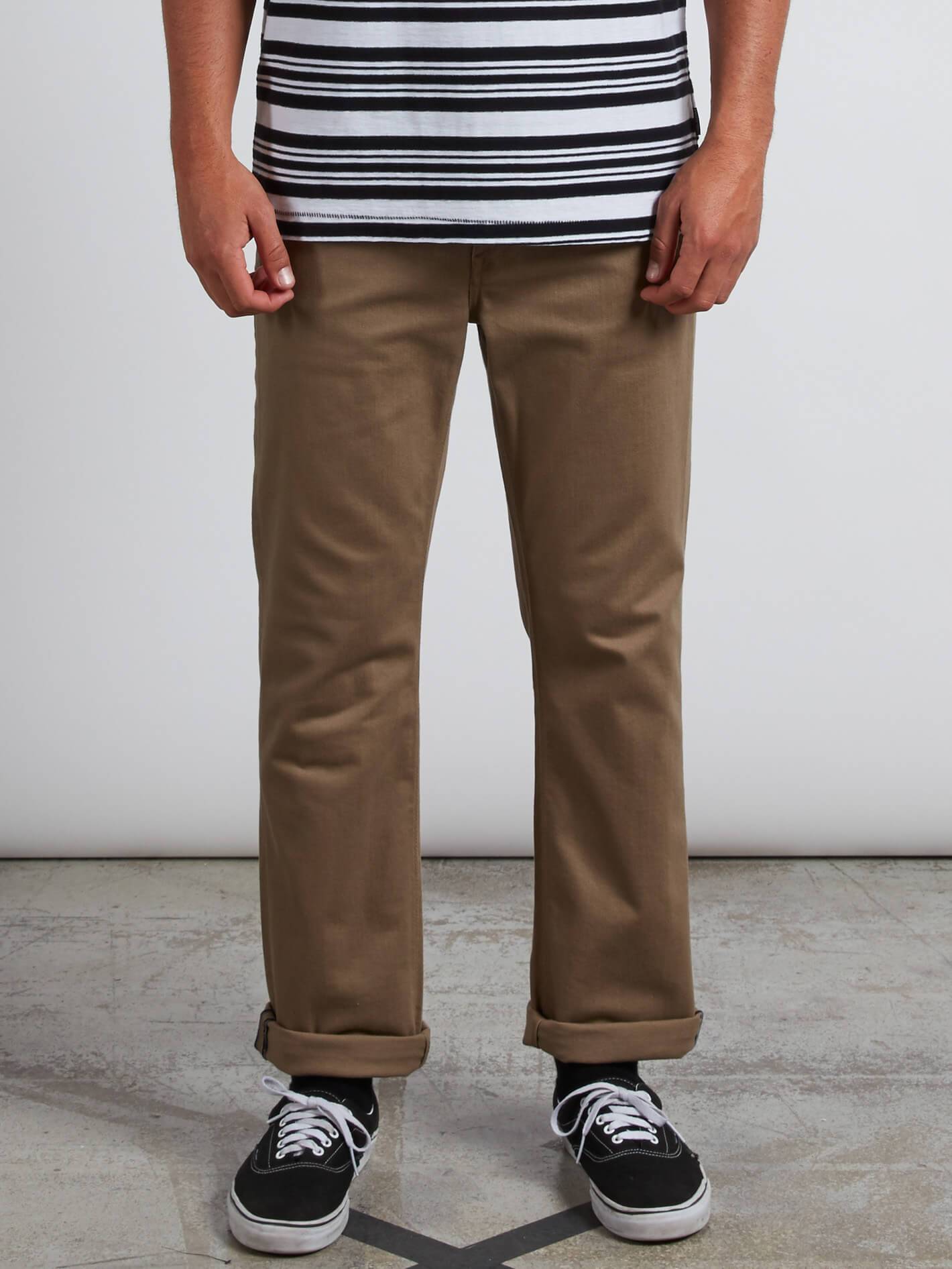 Vorta 5 Pocket Slub Slim Fit Jeans - Grain