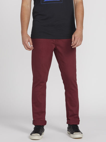 Vorta 5 Pocket Slub Trousers - Pinot