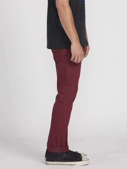 Vorta 5 Pocket Slub Trousers - Pinot