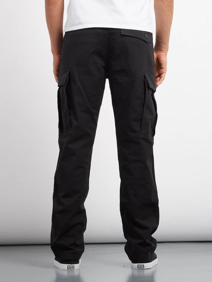 Strngr Reg Tap Cargo Trousers - Black