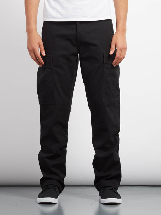 Strngr Reg Tap Cargo Trousers - Black