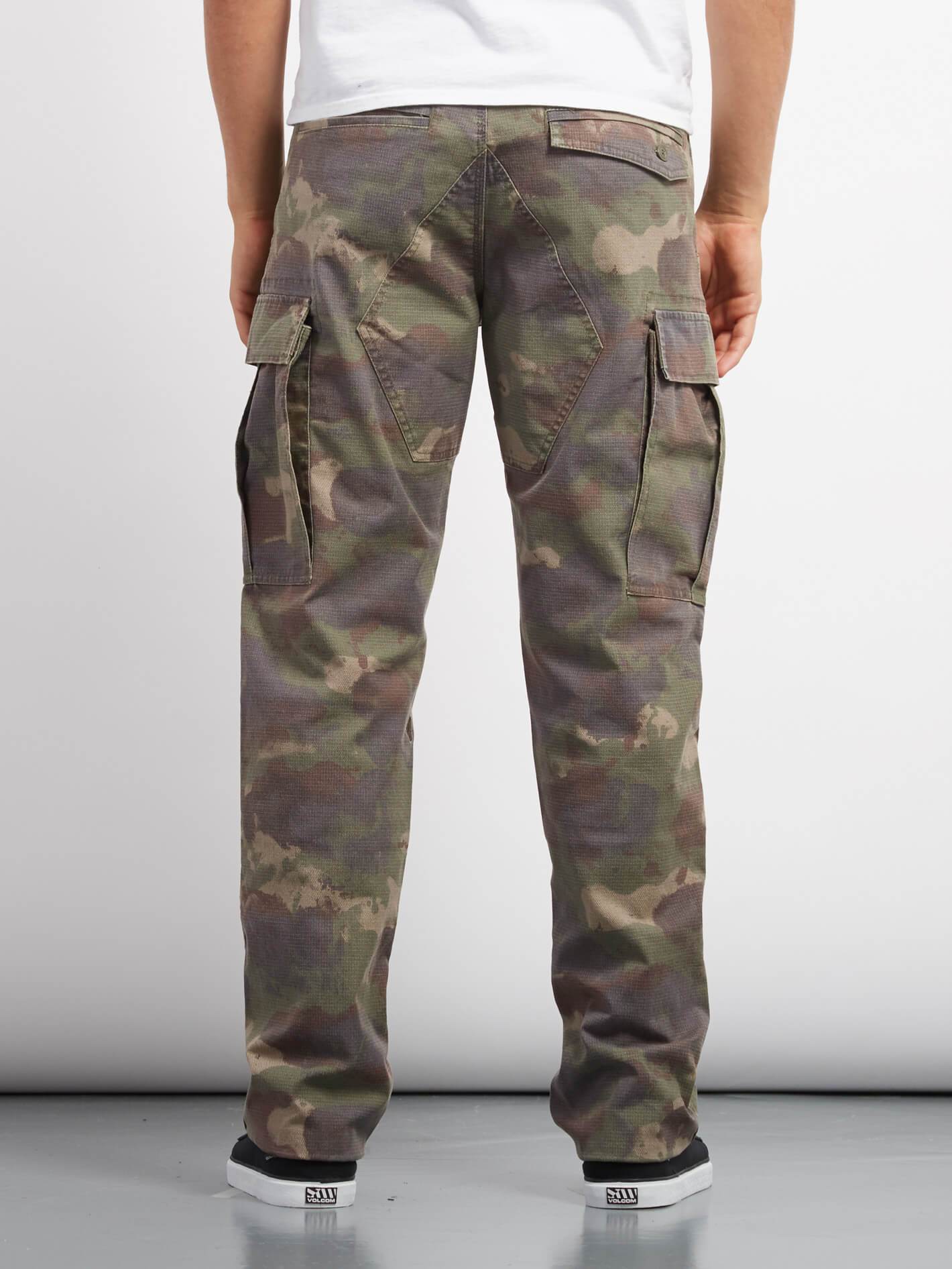Strngr Reg Tap Cargo Trousers - Camouflage