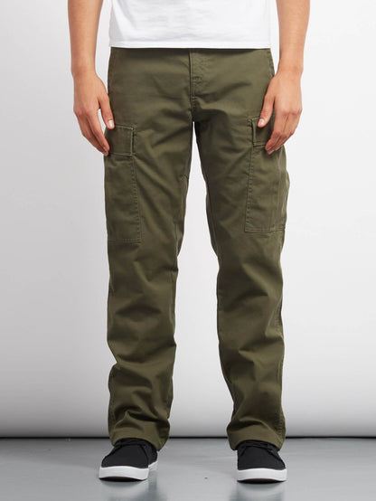 Strngr Reg Tap Cargo Trousers - Military